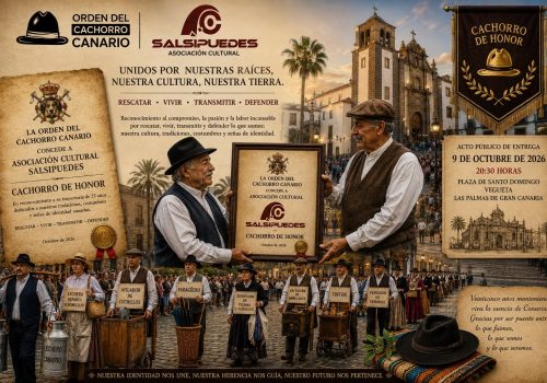 La Orden del Cachorro Canario concede su máxima distinción a la Asociación Cultural Salsipuedes